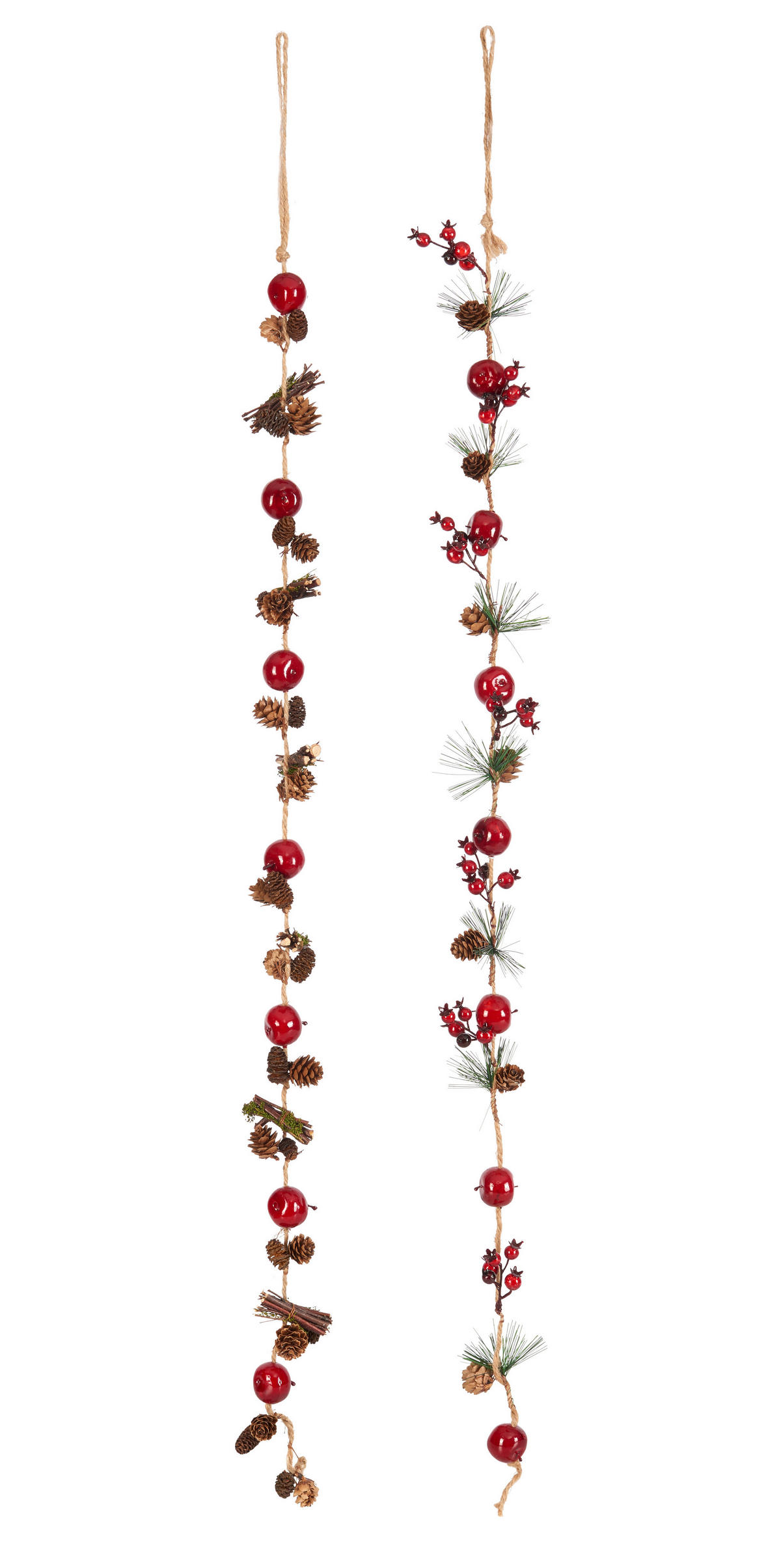 GIRLANDE  - Rot/Braun, LIFESTYLE, Naturmaterialien/Kunststoff (6/4/110cm)