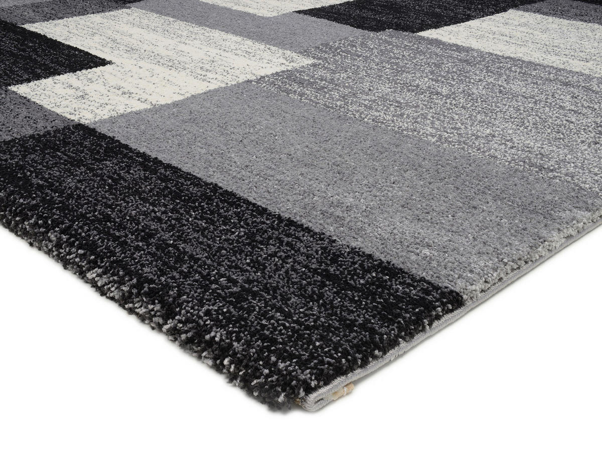 WEBTEPPICH 240/290 cm Astor Grid Grau, Schwarz  - Schwarz/Grau, Design, Textil (240/290cm) - Novel