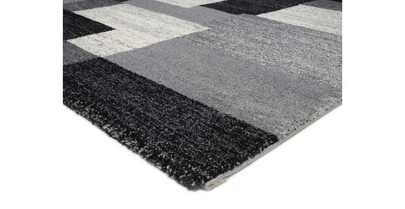 WEBTEPPICH 80/150 cm Astor Grid Grau, Schwarz - Schwarz/Grau, Design, Textil (80/150cm) - Novel