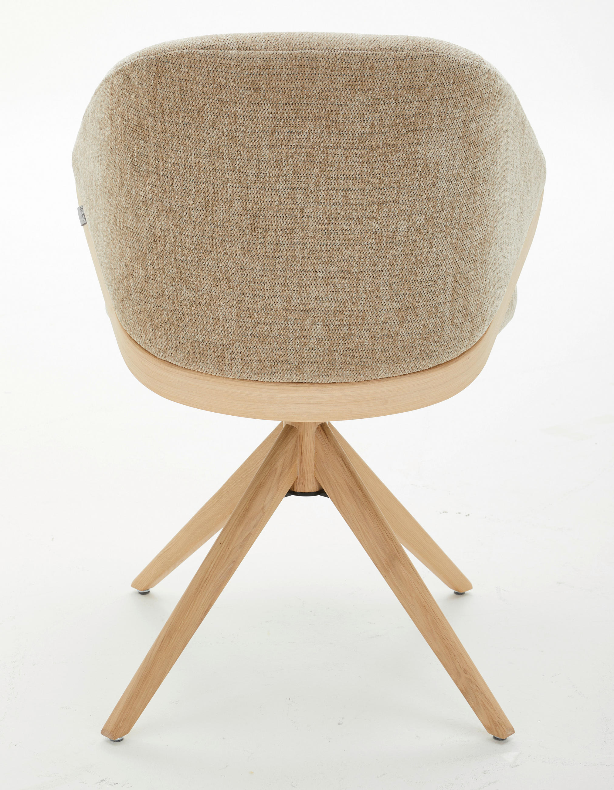 ARMLEHNSTUHL  in Chenille  - Eiche Bianco/Beige, KONVENTIONELL, Holz/Textil (59/83/59cm) - Linea Natura