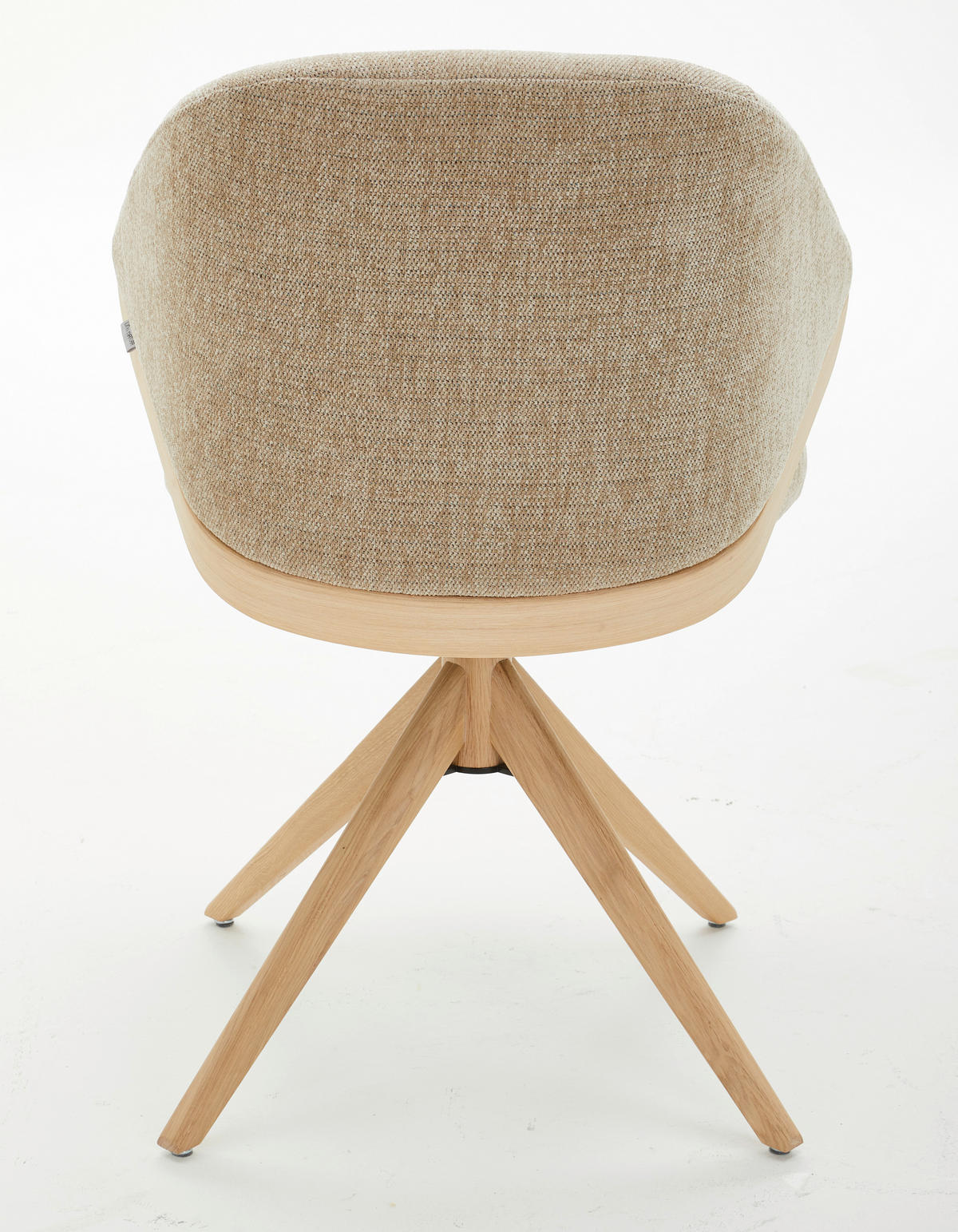ARMLEHNSTUHL  in Chenille  - Eiche Bianco/Beige, KONVENTIONELL, Holz/Textil (59/83/59cm) - Linea Natura