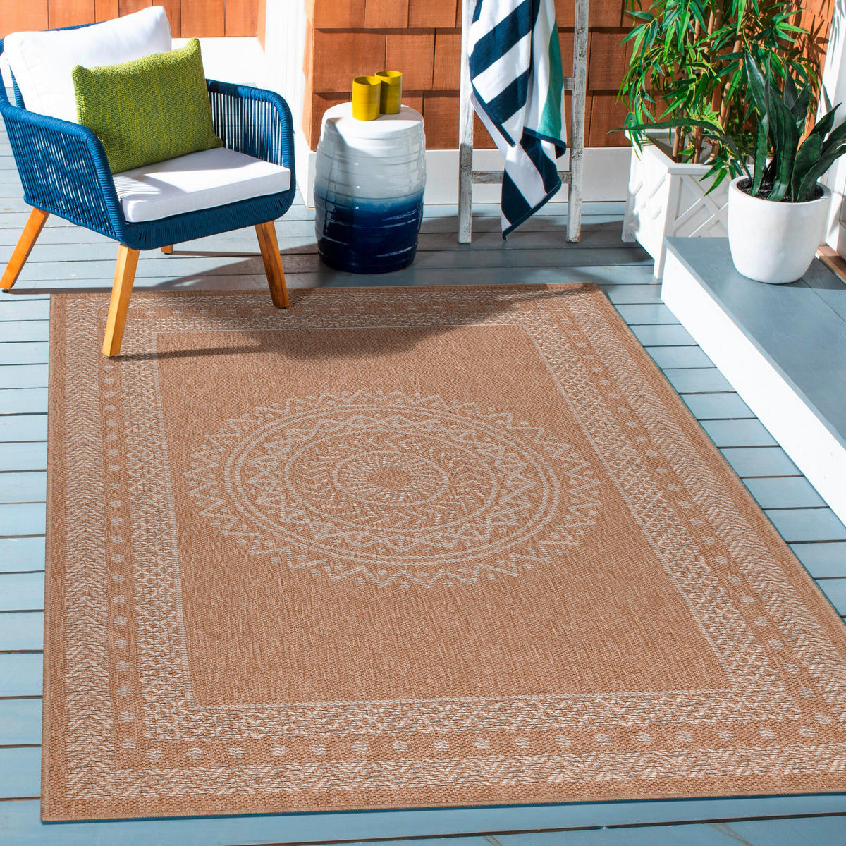 OUTDOORTEPPICH 280/370 cm Dhaka Beige  - Beige, Basics, Textil (280/370cm) - Novel