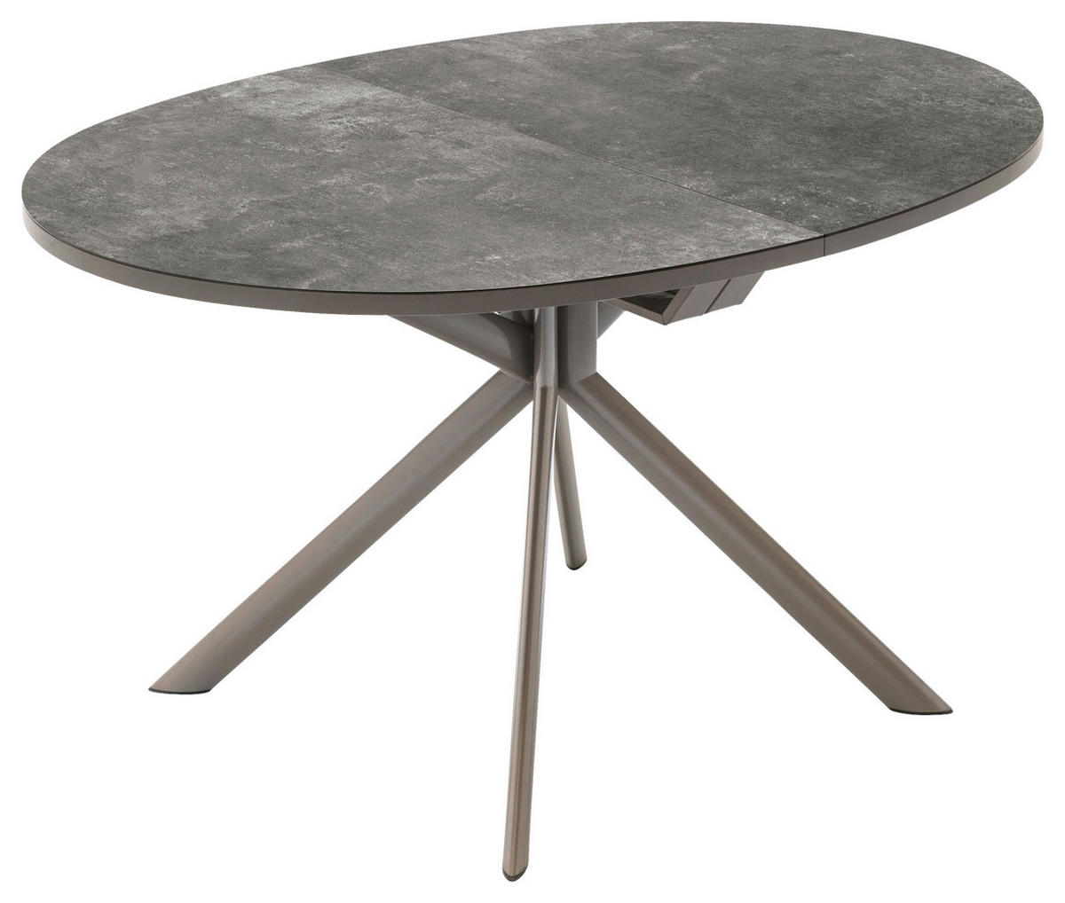 AUSZIEHTISCH - Taupe/Anthrazit, Design, Keramik/Metall (140-190/100/75cm) - Connubia 