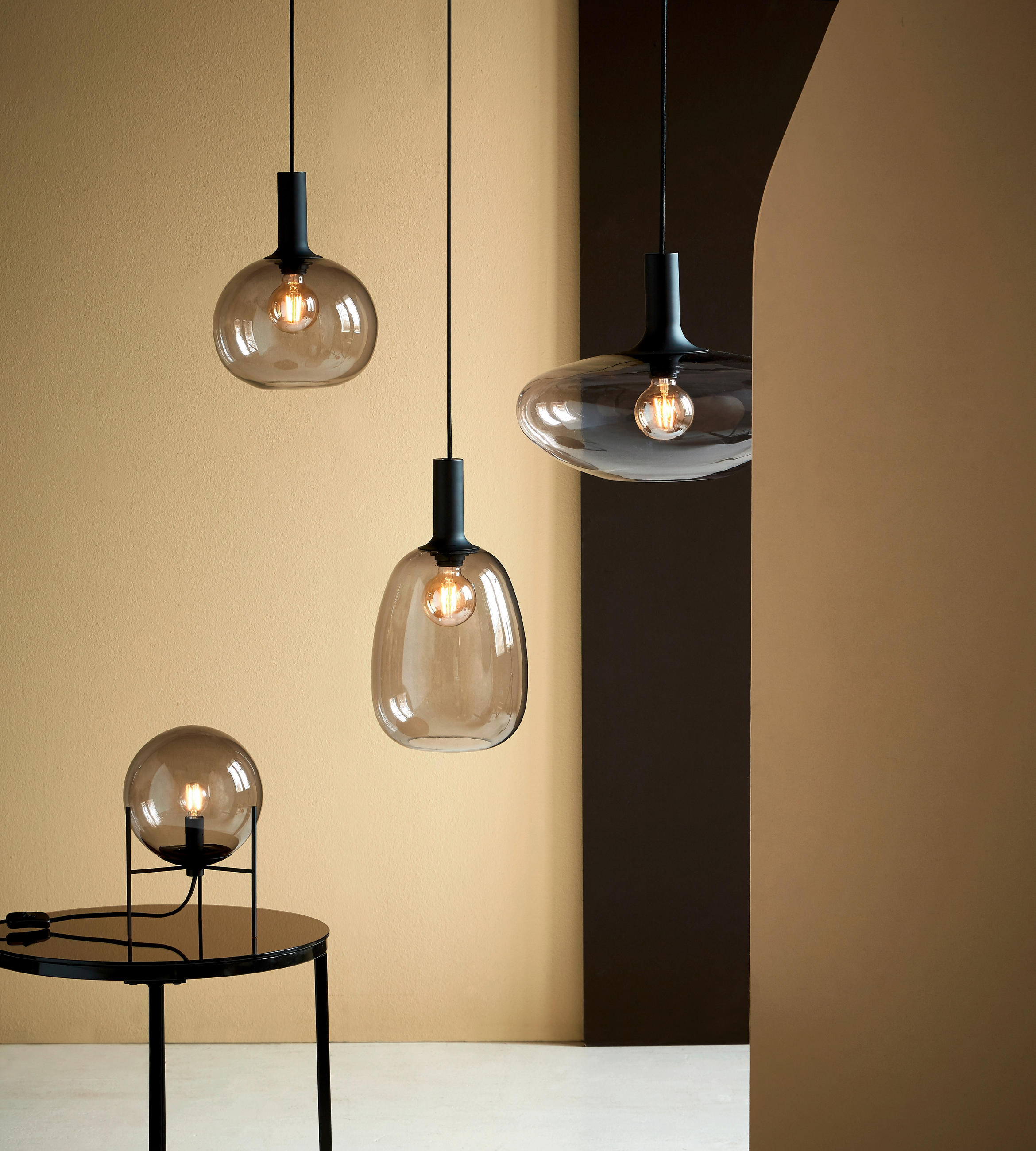 HÄNGELEUCHTE 25/325 cm   - Schwarz, Basics, Glas/Metall (25/325cm) - Nordlux