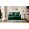 SCHLAFSOFA Samt Grün  - Schwarz/Grün, Design, Kunststoff/Textil (244/97/97cm) - MID.YOU