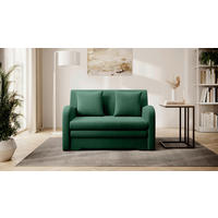 SCHLAFSOFA Samt Grün  - Schwarz/Grün, Design, Kunststoff/Textil (244/97/97cm) - MID.YOU