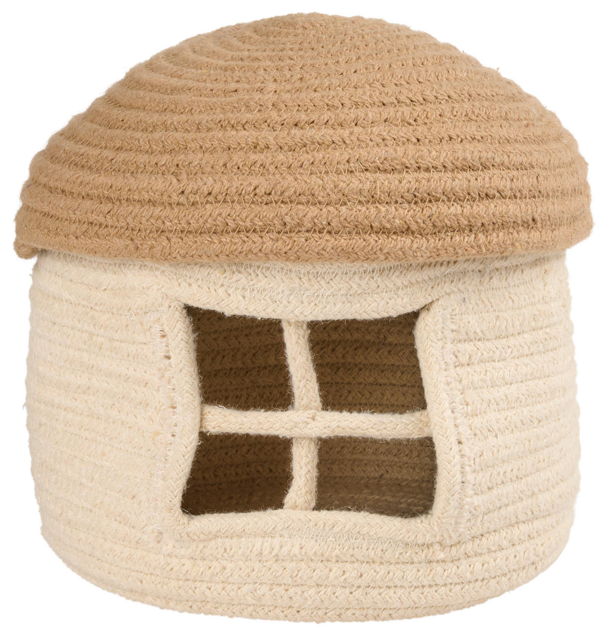 AUFBEWAHRUNGSKÖRBCHEN    20/20/20 cm  - Beige/Weiß, Trend, Textil (20/20/20cm) - Patinio