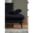 ECKSOFA in Chenille, Mikrofaser Schwarz  - Schwarz, Design, Textil/Metall (157/299cm) - Dieter Knoll