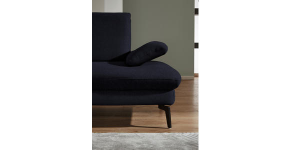 ECKSOFA in Chenille, Mikrofaser Schwarz  - Schwarz, Design, Textil/Metall (157/299cm) - Dieter Knoll