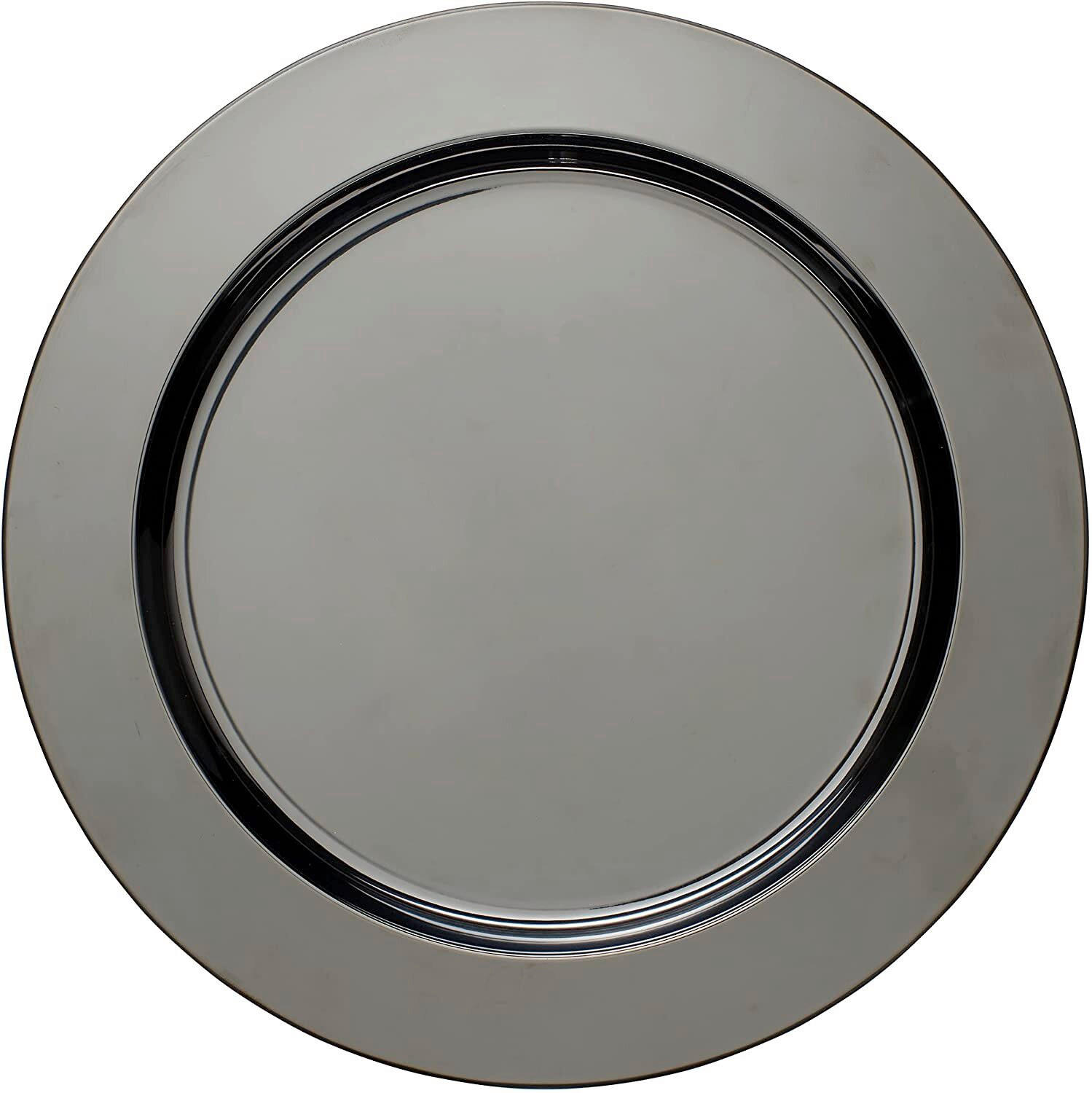 PLATZTELLER 33 cm 2-teilig  - Schwarz, Basics, Metall (33cm) - Echtwerk