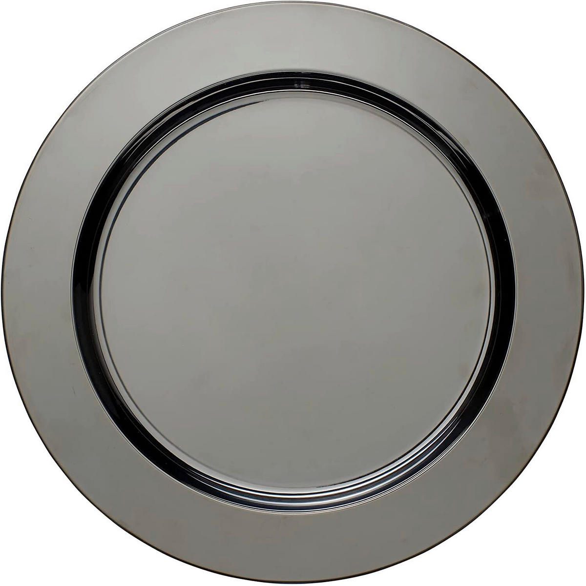 PLATZTELLER 33 cm 2-teilig  - Schwarz, Basics, Metall (33cm) - Echtwerk