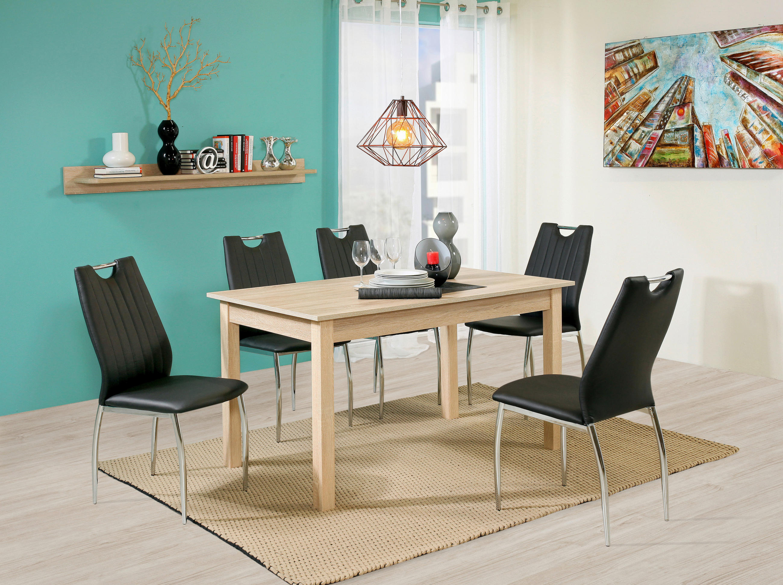 ESSTISCH in Holzwerkstoff 140/80/76,5 cm  - Sonoma Eiche, Design, Holzwerkstoff (140/80/76,5cm) - MID.YOU