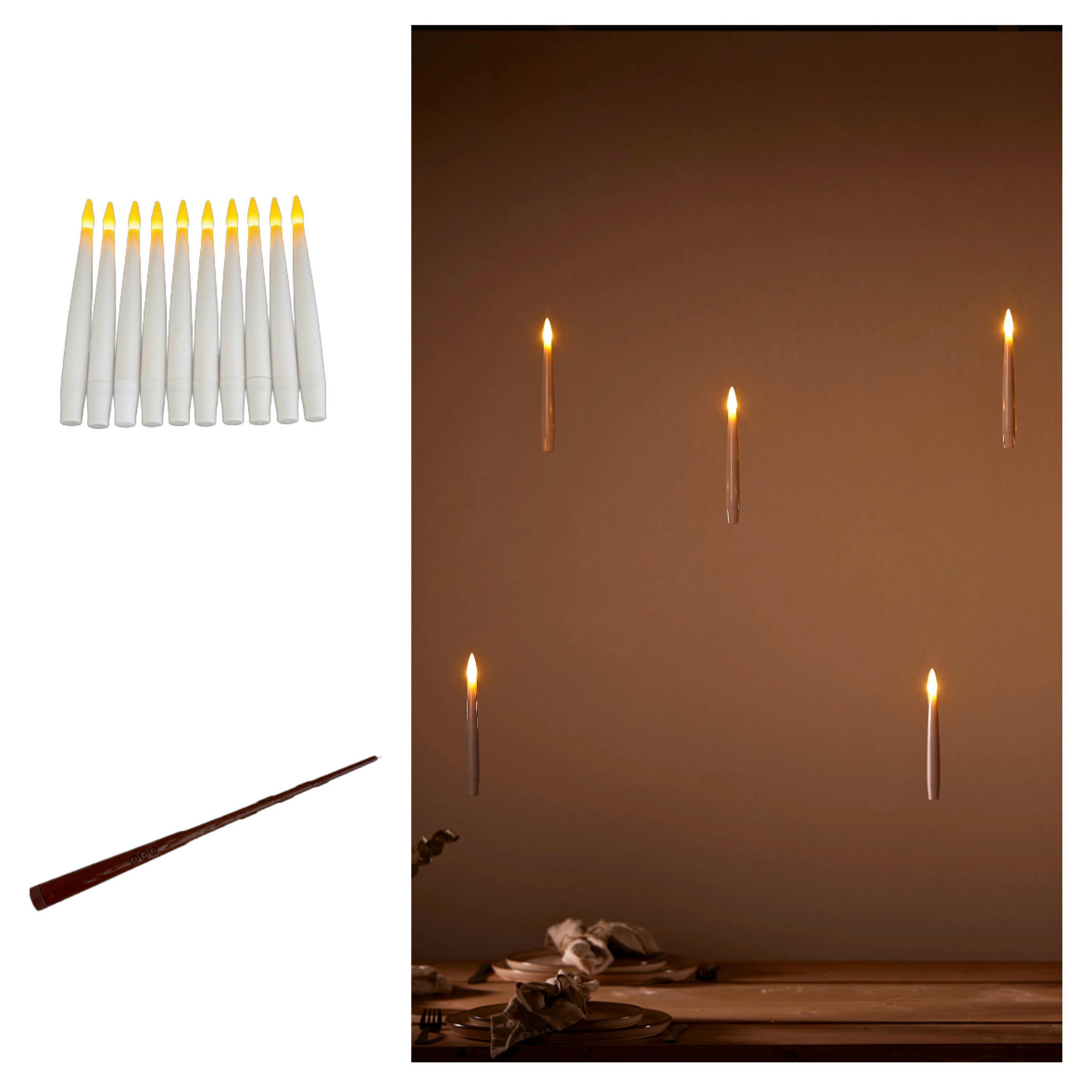 LED-KERZENSET  - Weiß, Basics, Kunststoff (1,5/15,5cm)