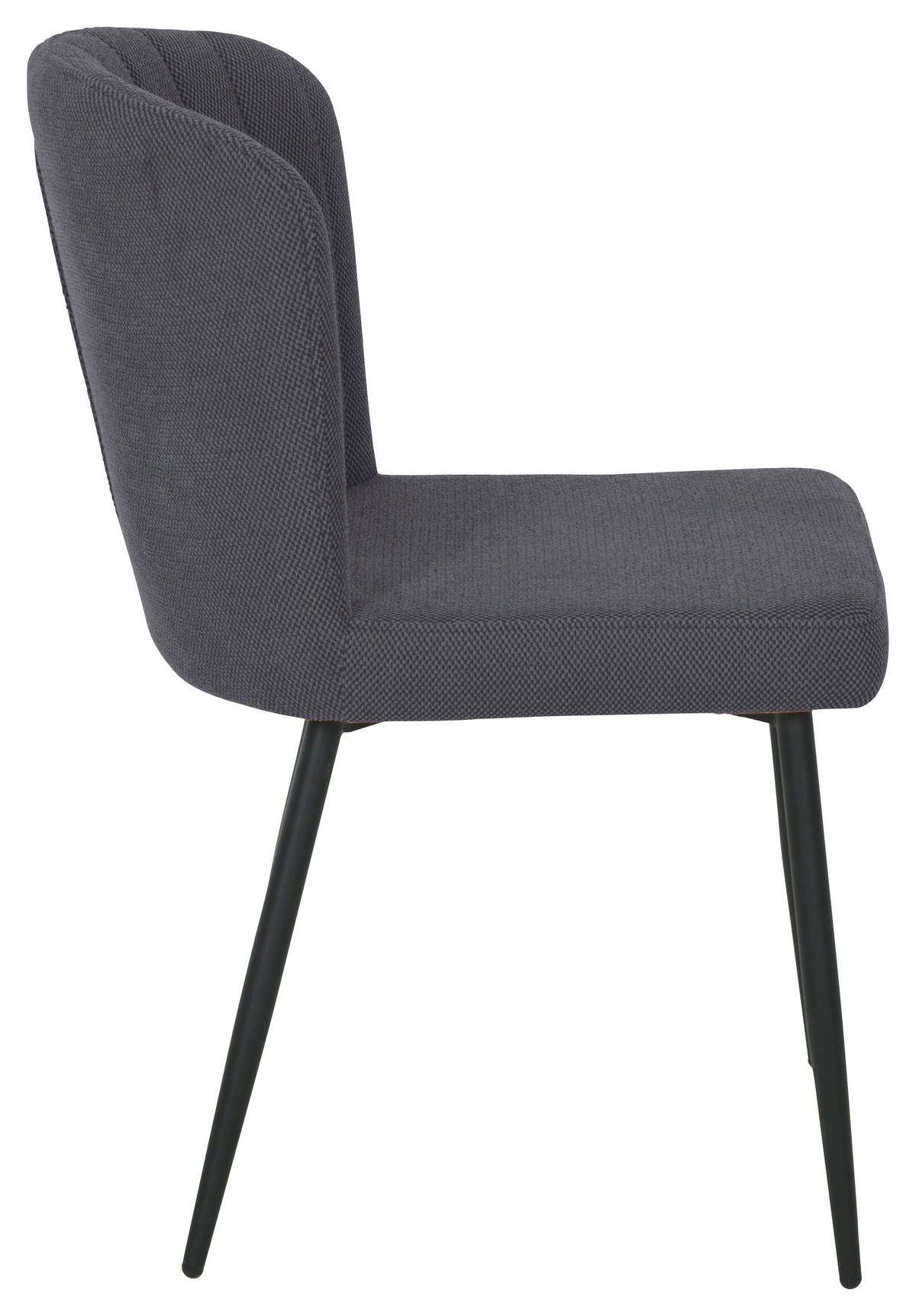 VIERFUßSTUHL  in Eisen Leinenoptik Holz, Metall, Textil  - Schwarz, KONVENTIONELL, Holz/Textil (52/82/60cm) - P & B