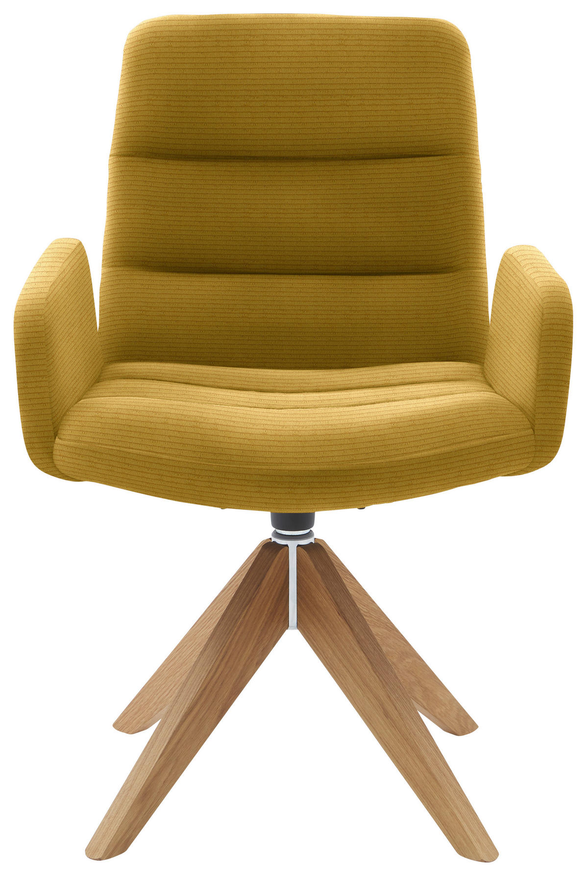 ARMLEHNSTUHL  in Cord  - Gelb/Naturfarben, Design, Holz/Textil (61/88/66cm) - Dieter Knoll