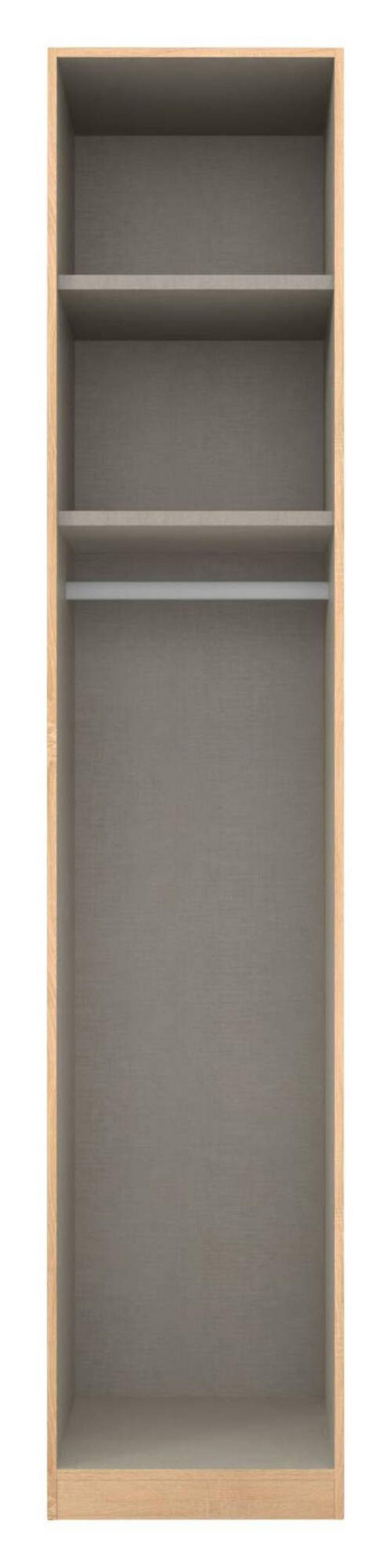 DREHTÜRENSCHRANK in Sonoma Eiche  - Alufarben/Sonoma Eiche, Modern, Holzwerkstoff (47/229/54cm) - Rauch Möbel