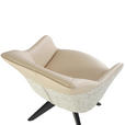 ARMLEHNSTUHL  in Chenille, Lederlook  - Beige/Creme, KONVENTIONELL, Holz/Textil (60/83/65cm) - Landscape