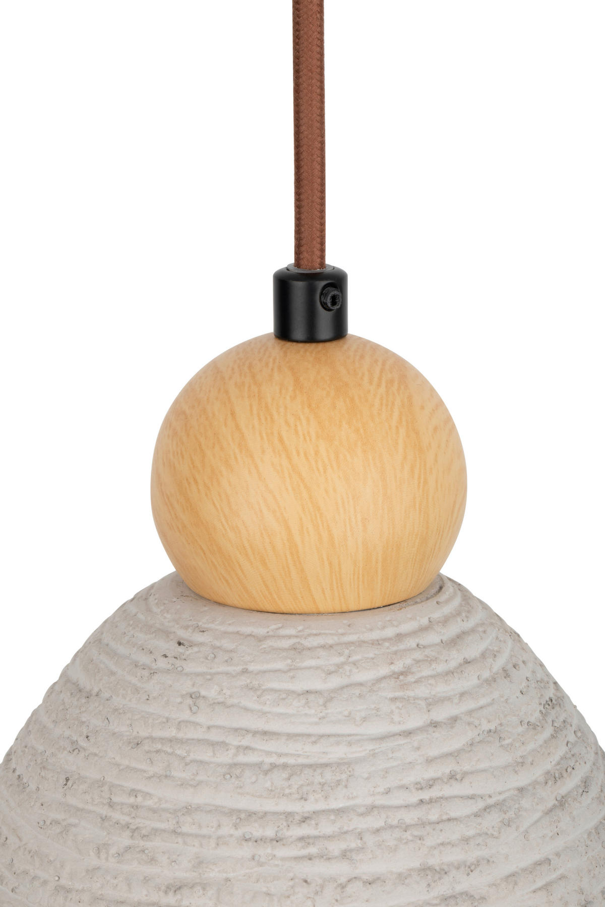 HÄNGELEUCHTE 16/120 cm   - Eichefarben/Grau, Design, Stein/Metall (16/120cm) - Collet's Monde