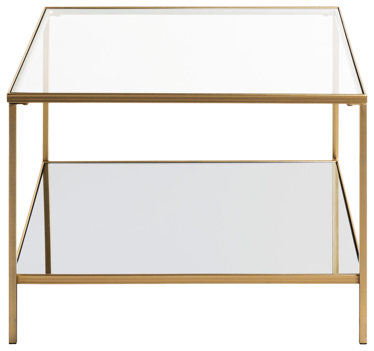 KLUB STOČIĆ  prozirna, zlatna  - prozirna/zlatna, Moderno, staklo/metal (60/60/45cm) - Carryhome