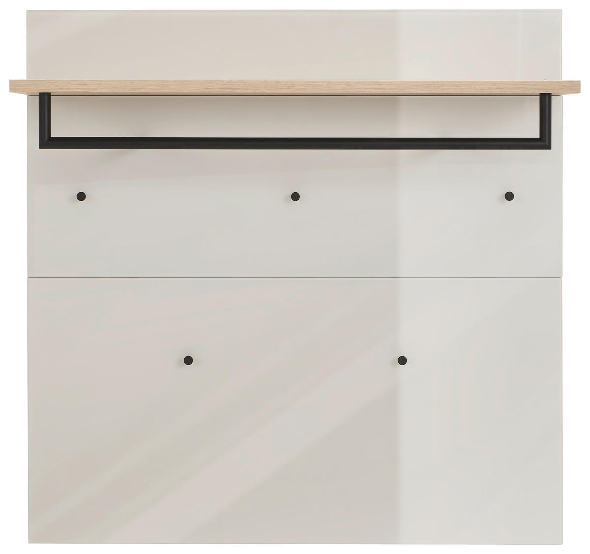 GARDEROBENPANEEL  in 97/97/30 cm  - Kaschmir/Eichefarben, Design, Glas/Holzwerkstoff (97/97/30cm) - Voleo