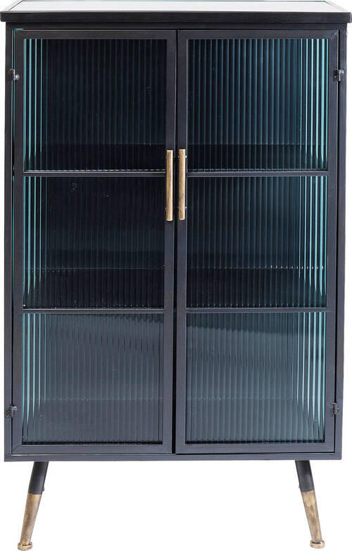 HIGHBOARD in 72/120/38 cm - Anthrazit/Messingfarben, Trend, Glas/Holzwerkstoff (72/120/38cm) - Kare-Design