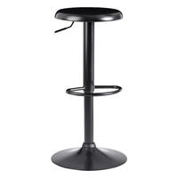 BARHOCKER Schwarz Eisen Sitzfläche 360° drehbar  - Schwarz, MODERN, Metall (40/79/40cm) - MID.YOU