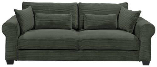 SCHLAFSOFA Cord Dunkelgrün  - Dunkelgrün/Schwarz, Basics, Kunststoff/Textil (250/95/125cm) - MID.YOU