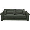 SCHLAFSOFA Cord Dunkelgrün  - Dunkelgrün/Schwarz, Basics, Kunststoff/Textil (250/95/125cm) - MID.YOU