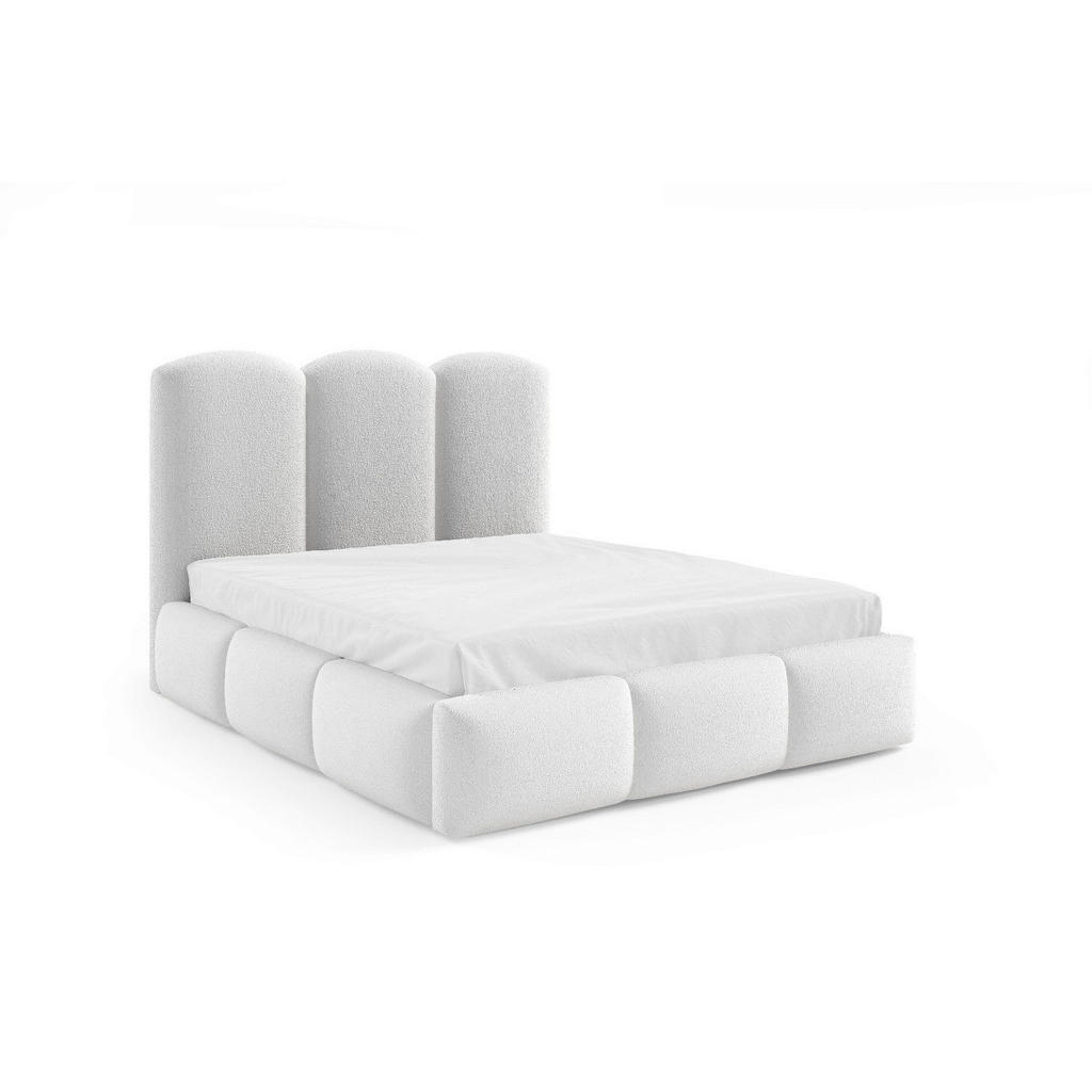 Polsterbett Bero Boucle Weiß, Lf: 140x200 Cm