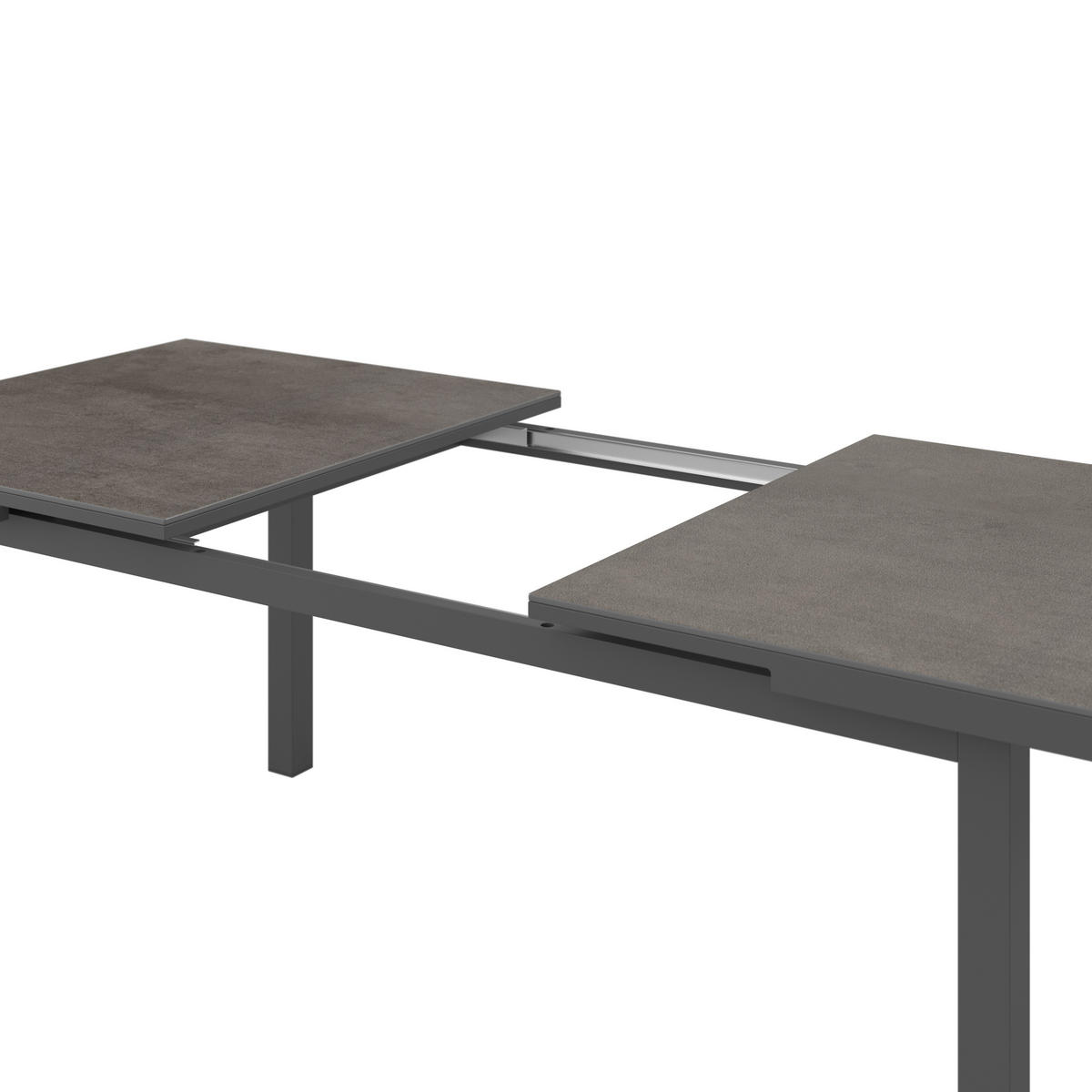 STOL VRTNI     antracit  metal, staklo  - antracit, Moderno, staklo/metal (180-240/75/100cm) - Ambia Garden