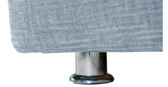 BOXSPRINGBETT 180/200 cm in Hellblau - Chromfarben/Hellblau, KONVENTIONELL, Textil/Metall (180/200cm) - Esposa