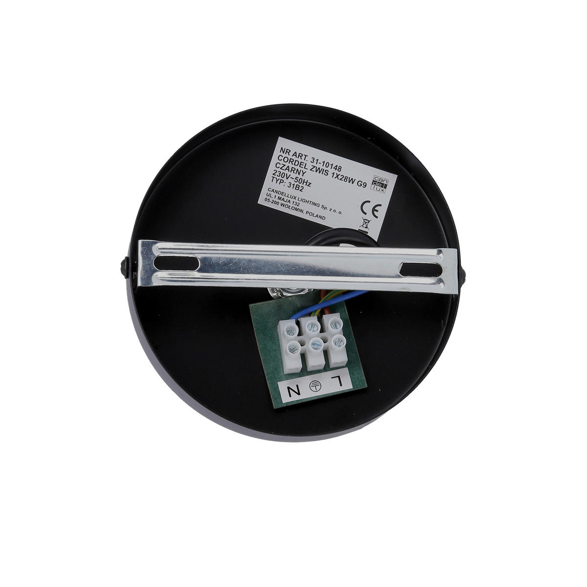 PENDELLAMPA Cordel 18.5/15/120 cm  - vit/svart, Design, metall (18.5/15/120cm)