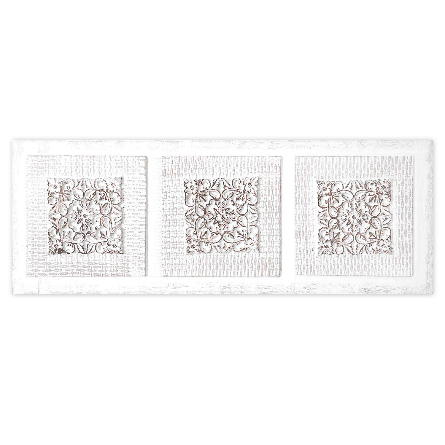 ORIGINÁLNY OBRAZ, abstraktné, etno, 150/55 cm  - hnedá/biela, Lifestyle, kompozitné drevo/textil (150/55cm) - Monee