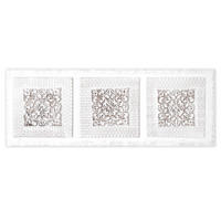 ORIGINÁLNY OBRAZ, abstraktné, etno, 150/55 cm  - hnedá/biela, Lifestyle, kompozitné drevo/textil (150/55cm) - Monee
