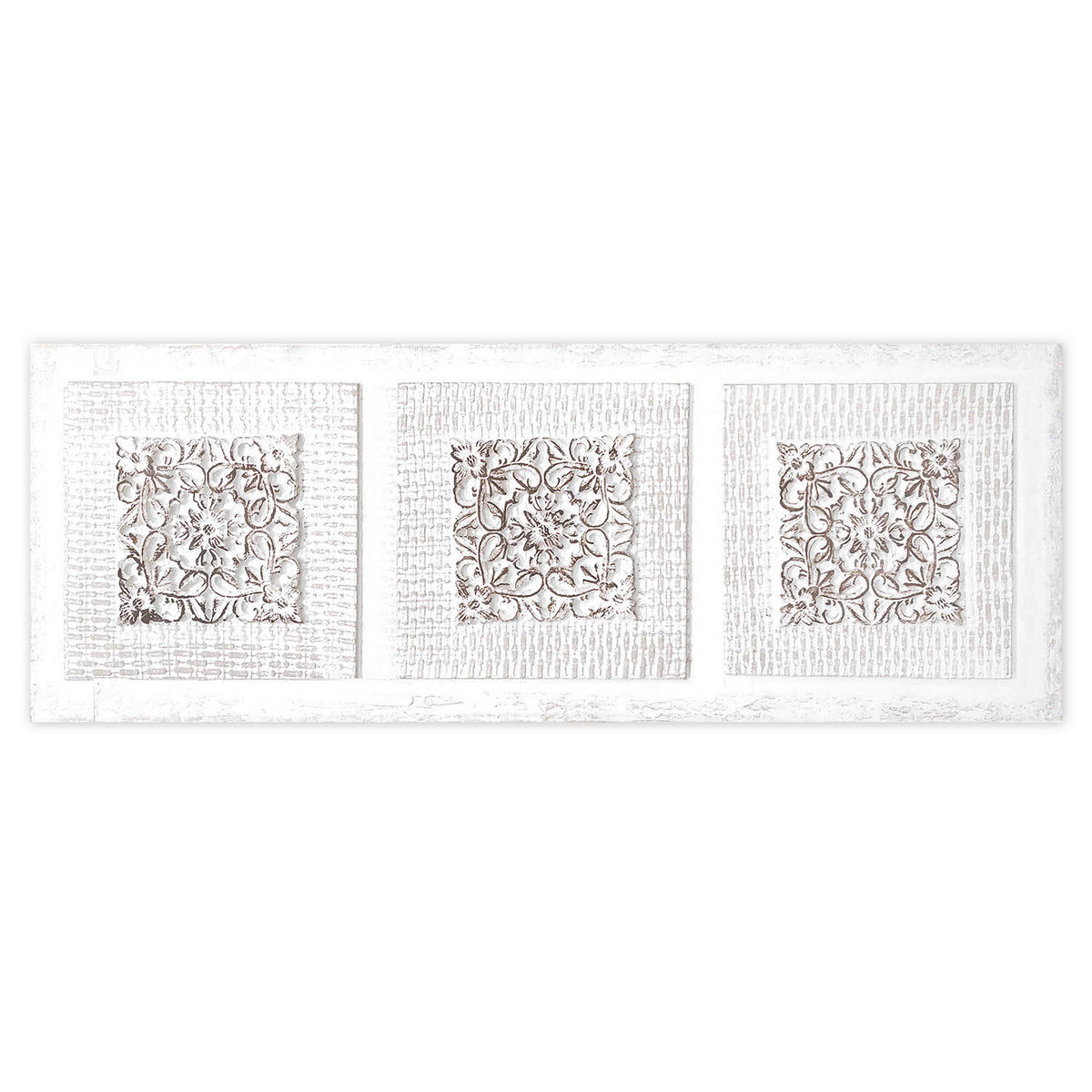 ORIGINÁLNY OBRAZ, abstraktné, etno, 150/55 cm  - hnedá/biela, Lifestyle, kompozitné drevo/textil (150/55cm) - Monee