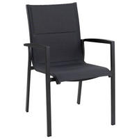 STAPELSTUHL in Metall, Textil Anthrazit, Grau  - Anthrazit/Grau, Basics, Textil/Metall (72/89/60cm) - Tierra Outdoor