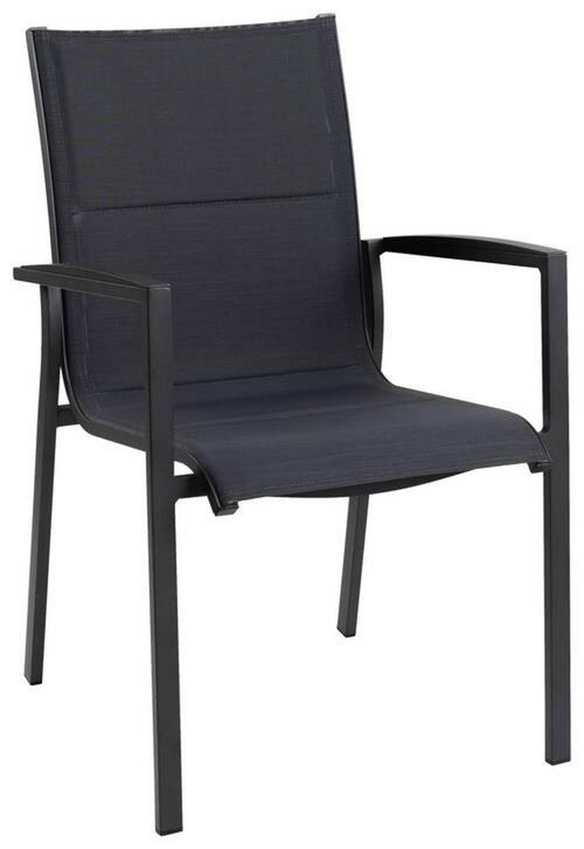 STAPELSTUHL in Metall, Textil Anthrazit, Grau  - Anthrazit/Grau, Basics, Textil/Metall (72/89/60cm) - Tierra Outdoor