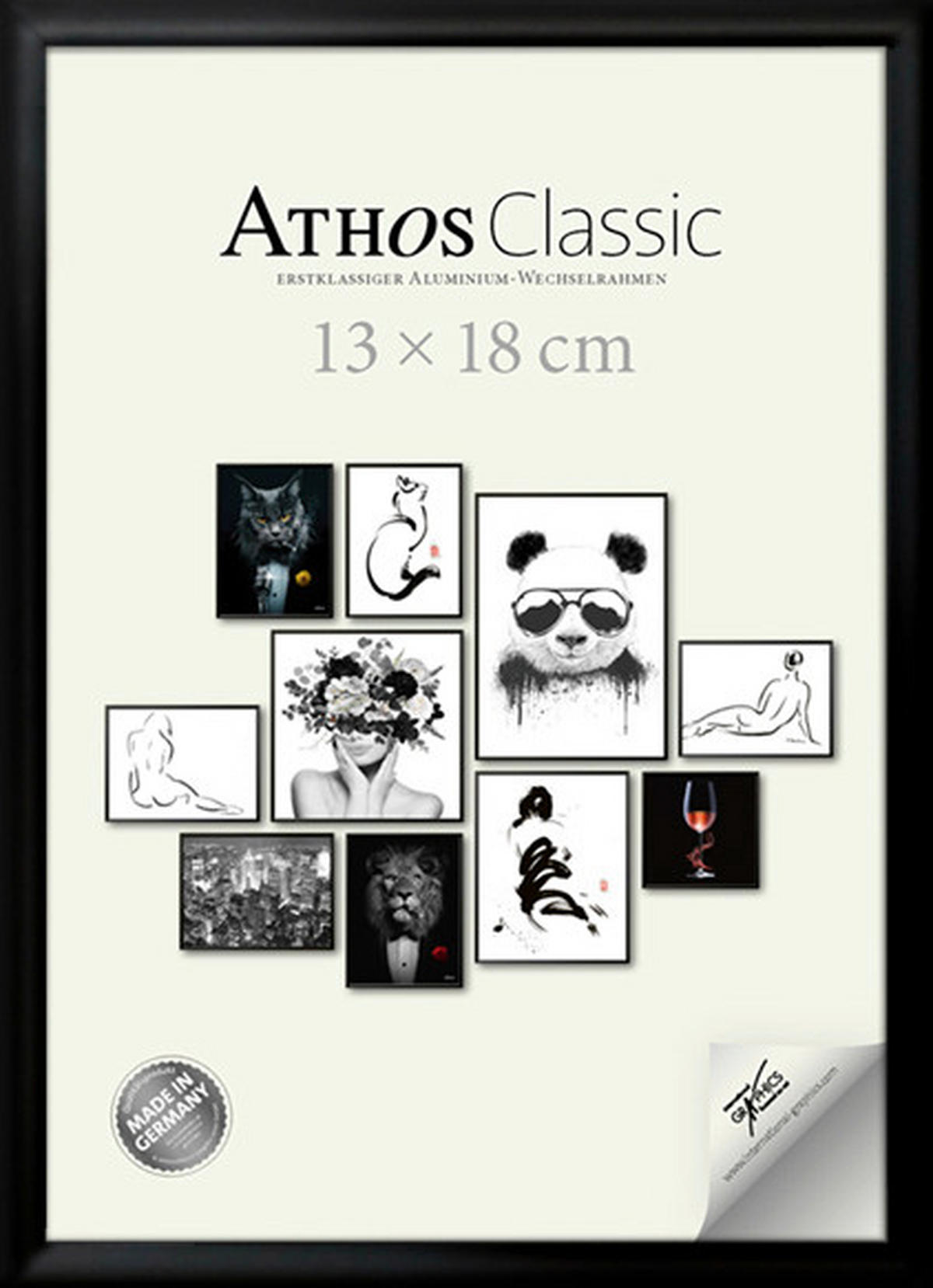 BILDERRAHMEN - Schwarz, Basics, Papier/Holzwerkstoff (13/18/1,8cm)