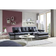 ECKSOFA in Webstoff Anthrazit, Dunkelblau  - Chromfarben/Anthrazit, Design, Kunststoff/Textil (302/187cm) - Carryhome