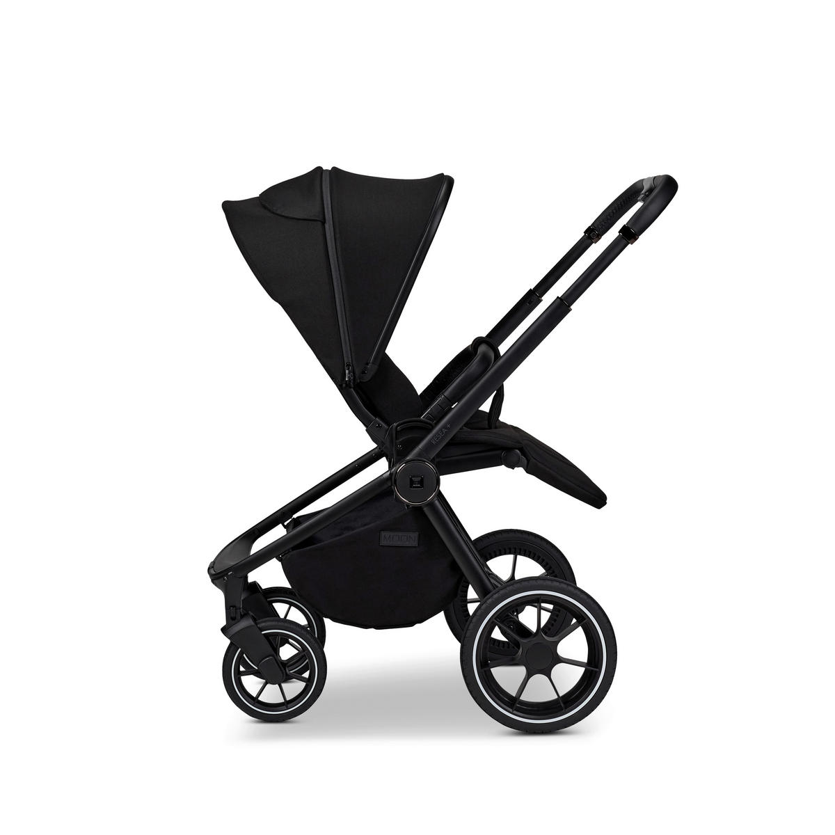 KOMBIKINDERWAGEN  Resea+  Onyx  - Schwarz, Basics, Textil (98.5/58/122cm) - Moon