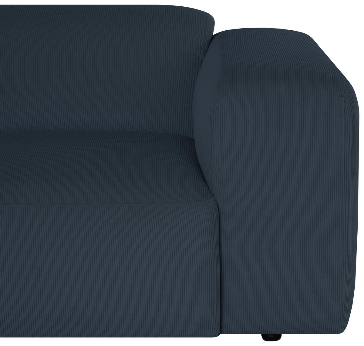 ECKSOFA in Cord Blau  170/252 cm  - Blau/Schwarz, Design, Kunststoff/Textil (170/252cm) - MID.YOU