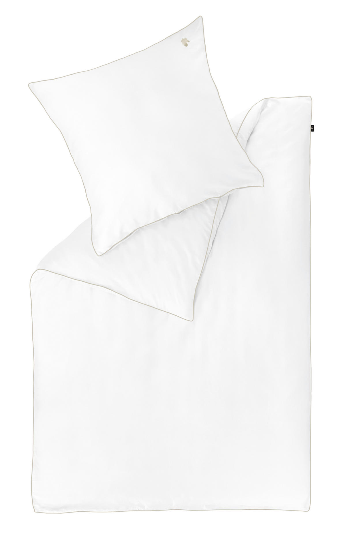 WENDEBETTWÄSCHE Marcel.Remus.Design - Palma weiß Satin 135/200 cm  - Weiß, Design, Textil (135/200cm)