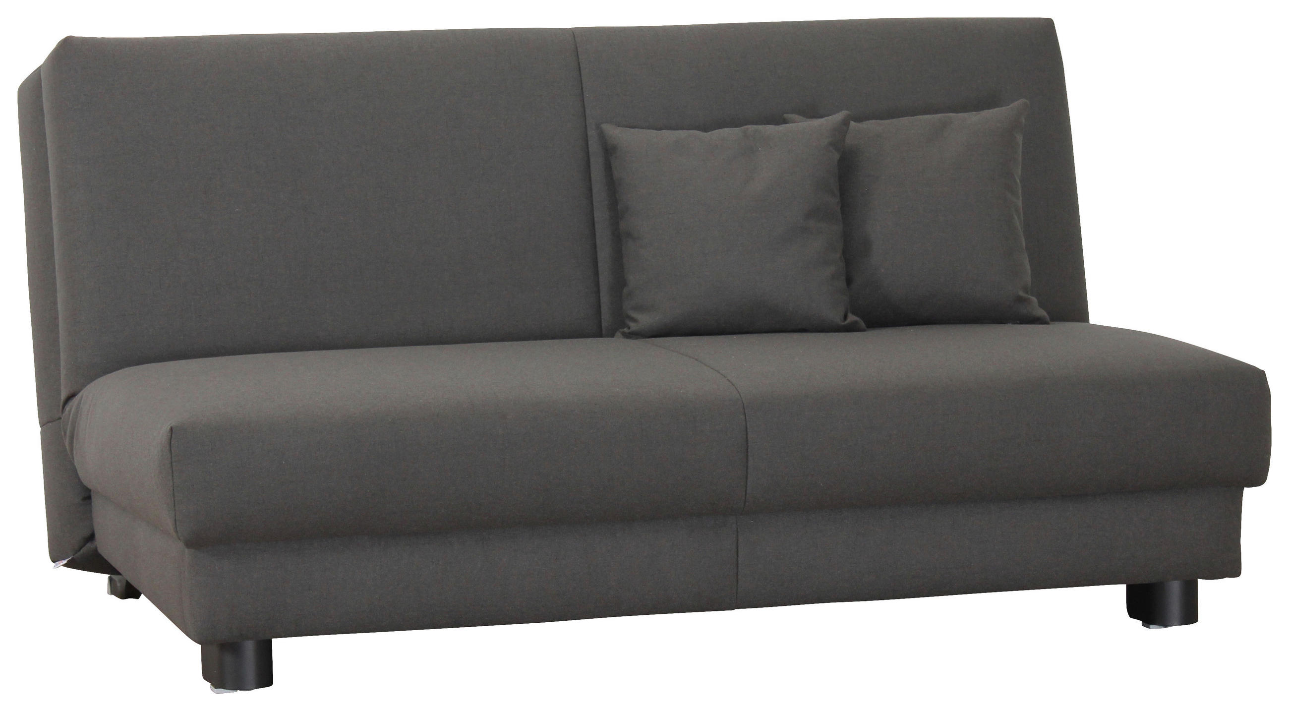 SCHLAFSOFA Webstoff Dunkelgrau  - Dunkelgrau/Schwarz, Design, Textil/Metall (160/85/100cm) - Carryhome