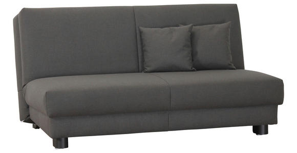 SCHLAFSOFA Webstoff Dunkelgrau  - Dunkelgrau/Schwarz, Design, Textil/Metall (160/85/100cm) - Carryhome