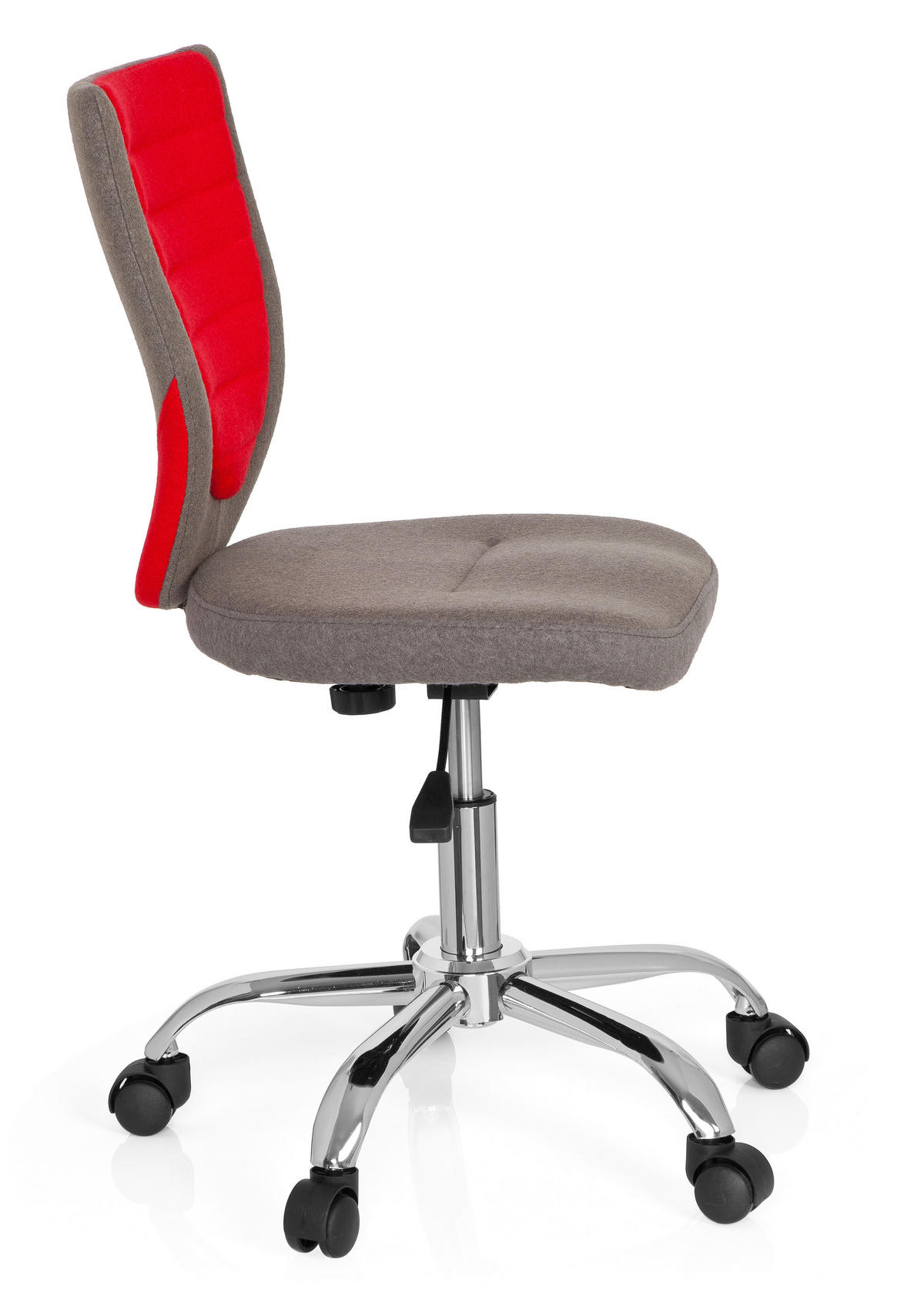 OTOČNÁ ŽIDLE PRO MLÁDEŽ, plst, šedá, červená - šedá/barvy stříbra, Moderní, kov/textil (41/94/41cm) - MID.YOU
