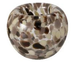 VASE  - Creme/Braun, Basics, Glas (16/13cm) - Boltze Home