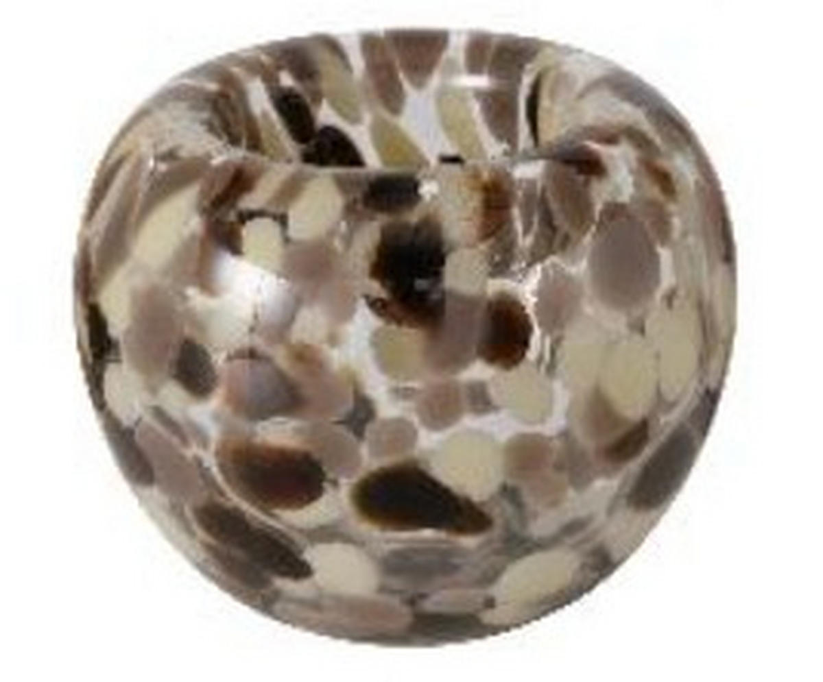 VASE  - Creme/Braun, Basics, Glas (16/13cm) - Boltze Home