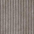 ECKSOFA Taupe Cord Rücken echt, Kopfteilverstellung, Sitzvorzug  - Taupe/Schwarz, KONVENTIONELL, Textil/Metall (257/170cm) - Carryhome