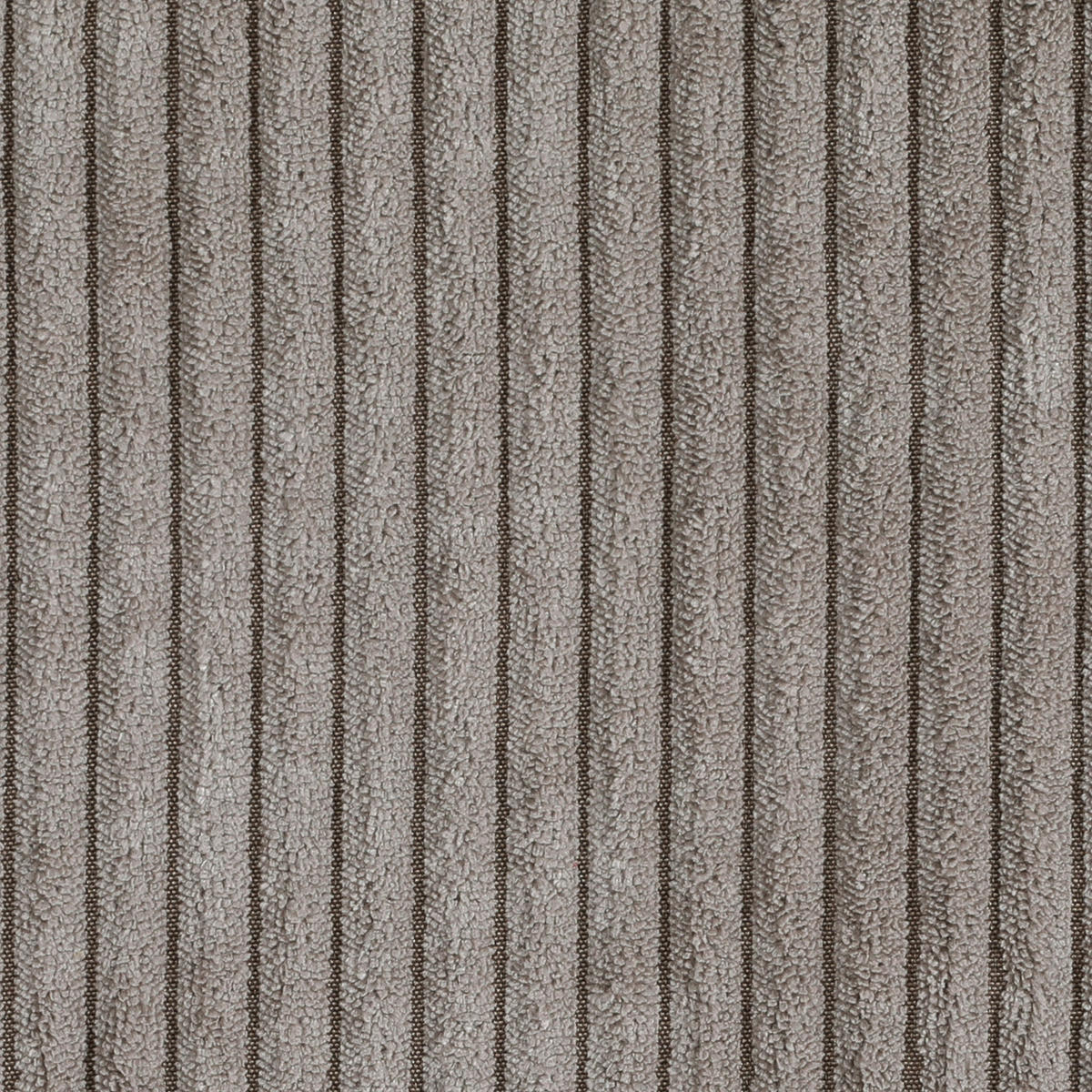 ECKSOFA Taupe Cord Rücken echt, Kopfteilverstellung, Sitzvorzug  - Taupe/Schwarz, KONVENTIONELL, Textil/Metall (257/170cm) - Carryhome