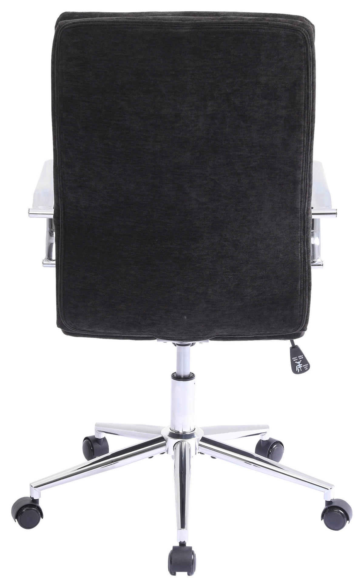 FORGÓSZÉK  zsenília fekete  - krómszínű/fekete, Modern, műanyag/textil (56/100-110/65,5cm) - Livetastic